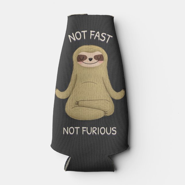 Not Fast Not Furious Bottle Cooler (Front)