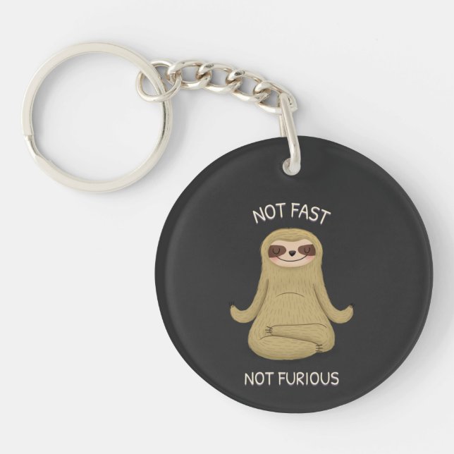 Not Fast Not Furious Key Ring (Front)