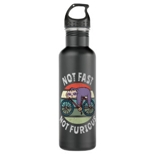 Not Fast Not Furious lazy sloth sleeping bicycle 710 Ml Water Bottle