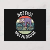 Not Fast Not Furious lazy sloth sleeping bicycle