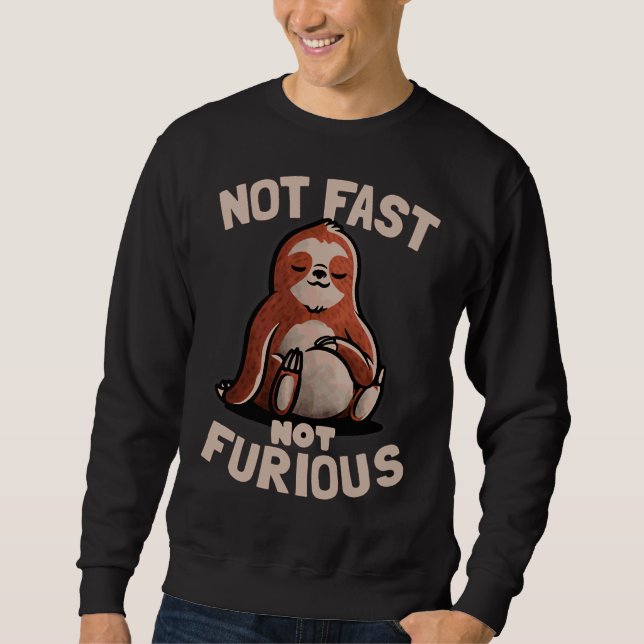 Not Fast Not Furious Sloth 121 Sweatshirt (Front)
