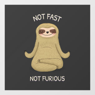 Not Fast Not Furious Window Cling
