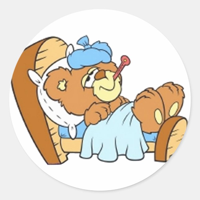 Not Feeling Well Classic Round Sticker (Front)