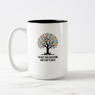 Not For Everyone Colourful Tree – Growth & Individ Two-Tone Coffee Mug