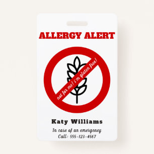 Not for me, i'm gluten free! Kids Allergy Alert ID Badge