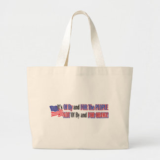 not-for-obama large tote bag