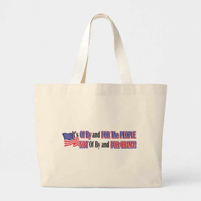 not-for-obama large tote bag (Front)