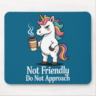 Not Friendly Not Approach Illustration Mouse Mat