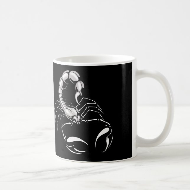 Not Funny Silver Scorpion Coffee Mug (Right)