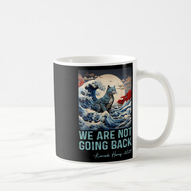 Not Going Back Cute Wave Of Blue Cats For Kamala  Coffee Mug (Right)
