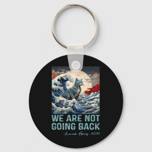 Not Going Back Cute Wave Of Blue Cats For Kamala Key Ring