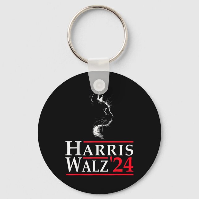 Not Going Back Kamala Harris Cat Lady 2024 Electio Key Ring (Front)