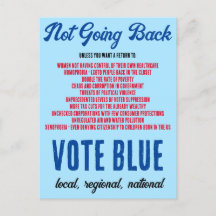 Not going back Vote Blue get out the vote