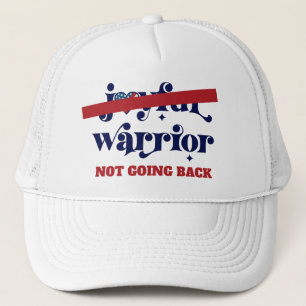 Not Going Back Warrior Navy Type USA Flag Heart Trucker Hat