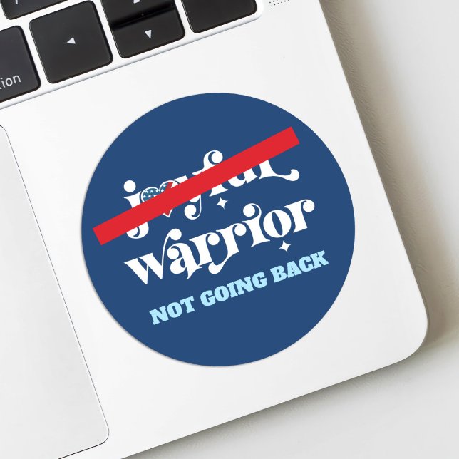 Not Going Back Warrior Type USA Flag Heart Navy Classic Round Sticker (Creator Uploaded)