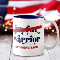 Not Going Back Warrior Type USA Flag Heart White