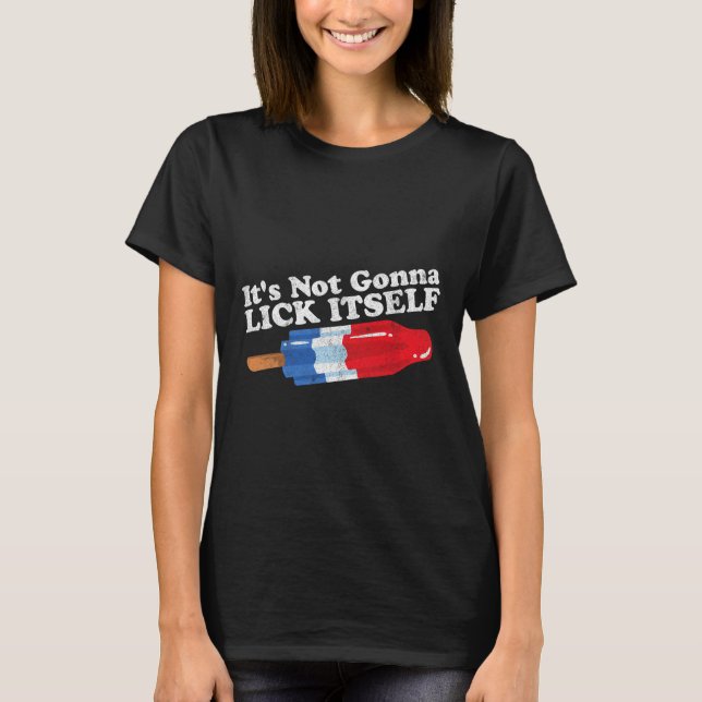 Not Gonna Lick Itself Funny Popsicle 4th Of July G T-Shirt (Front)