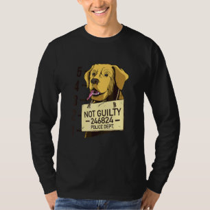 Not Guilty Dog Mugshot Prison T-Shirt