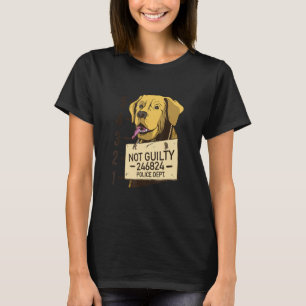 Not Guilty Dog Mugshot Prison   T-Shirt