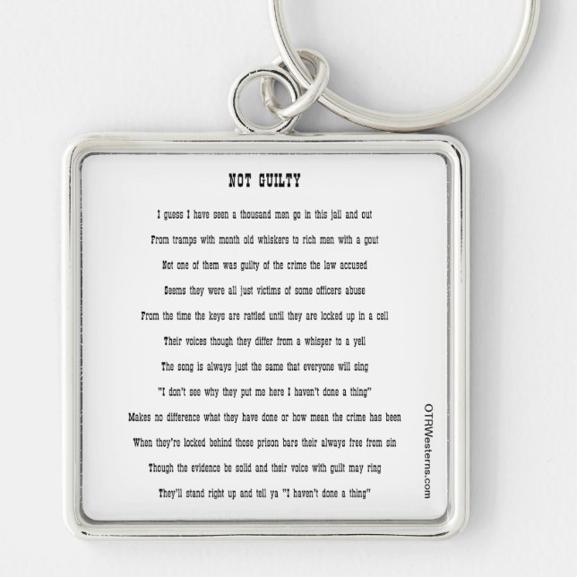 Not Guilty - Keychain (Front)