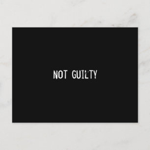 not guilty postcard