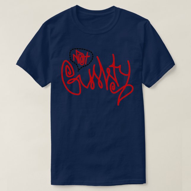 Not Guilty Red tag T-Shirt (Design Front)