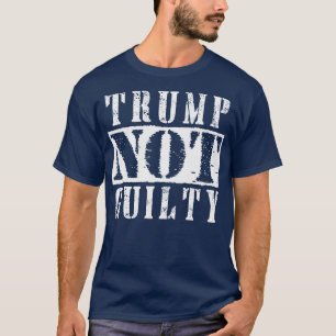 Not Guilty Vintage White Text T-Shirt