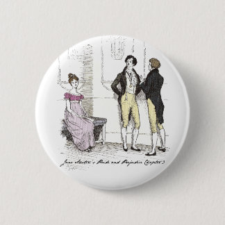 Not Handsome Enough, Jane Austen Pride & Prejudice 6 Cm Round Badge