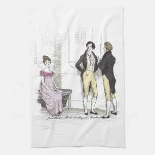 Not Handsome Enough, Jane Austen Pride & Prejudice Tea Towel