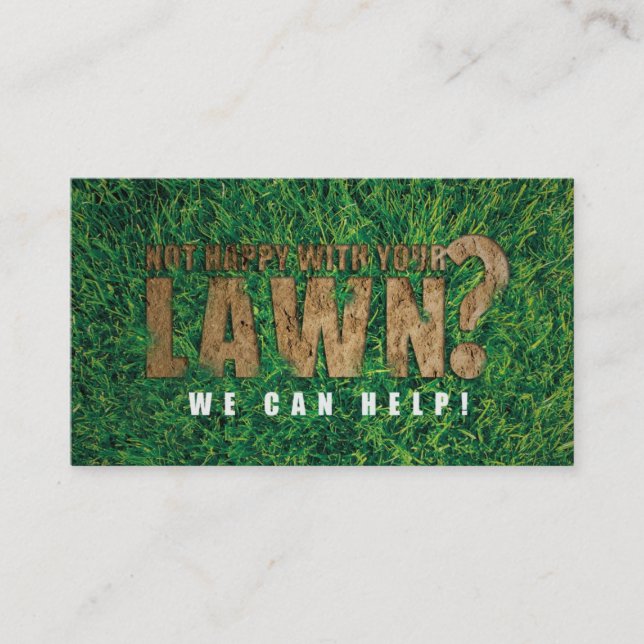 NOT HAPPY WITH YOU LAWN - BUSINESS CARD (Front)