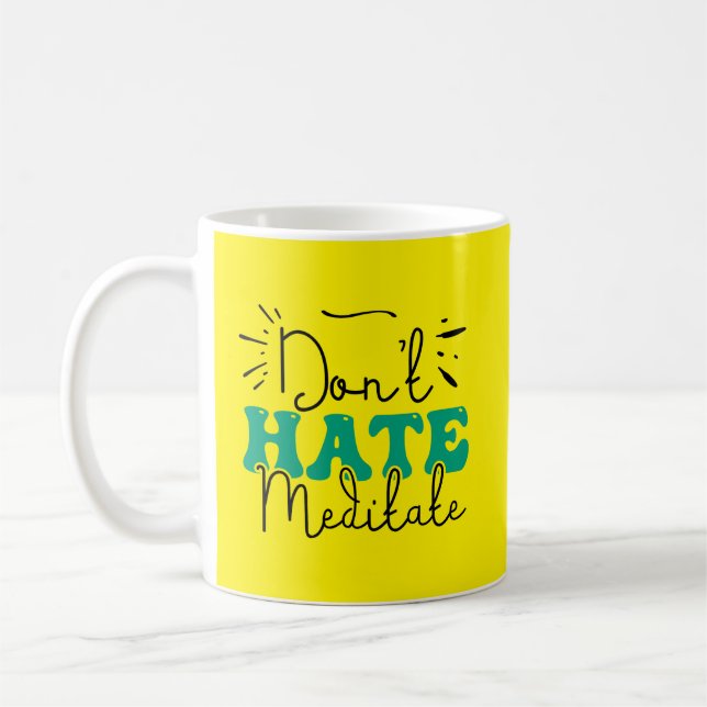 Not Hate Message Design  Coffee Mug (Left)
