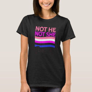 Not He Not She Just Me Lesbian Proud Rainbow Queer T-Shirt