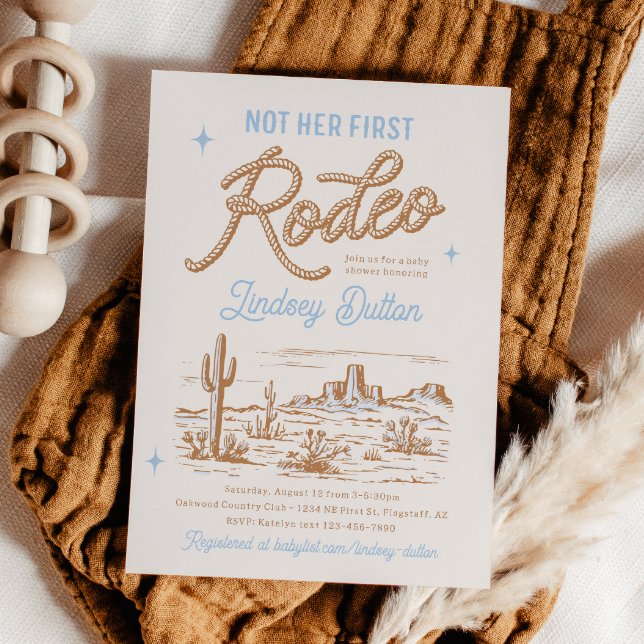 Not Her First Rodeo Baby Shower Invitation (Creator Uploaded)