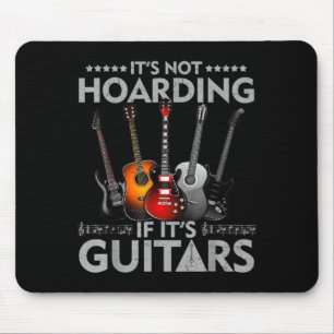 Not Hoarding If Guitars Vintage Illustration Mouse Mat