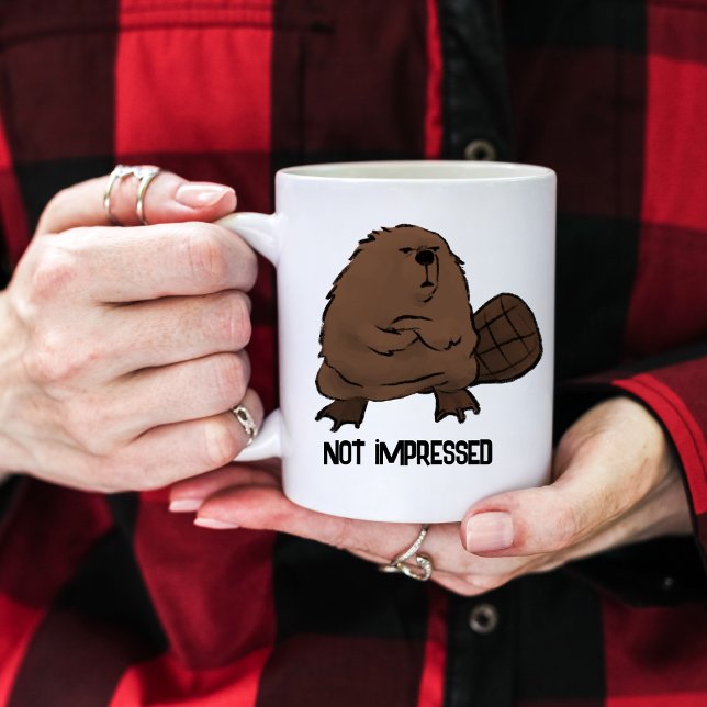 Not Impressed Beaver customisable Coffee Mug (Creator Uploaded)