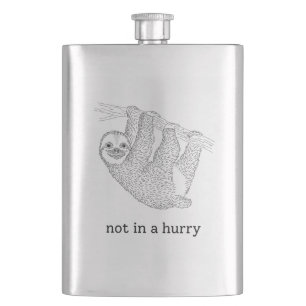 not in a hurry hip flask