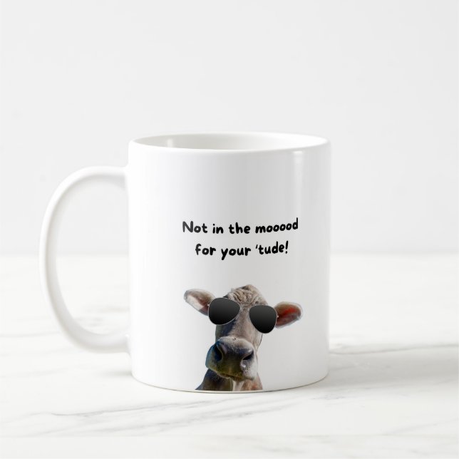 Not In the Mood Cow Mug (Left)