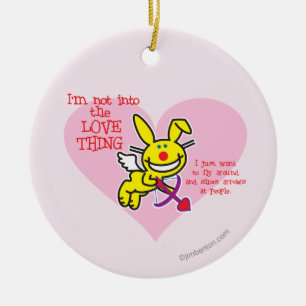Not Into The Love Thing Ceramic Tree Decoration