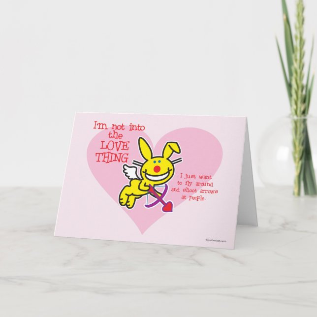 Not Into The Love Thing Holiday Card (Front)