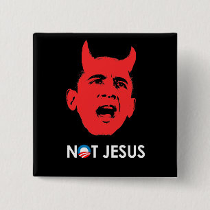 NOT JESUS 15 CM SQUARE BADGE