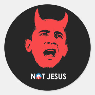 NOT JESUS CLASSIC ROUND STICKER