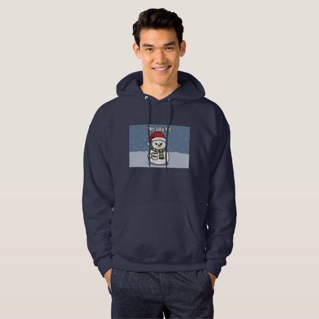 Not Jolly Yet • Grumpy Snowman Funny Holiday Shirt (Front Full)