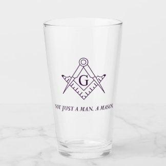 "Not Just A Man. A Mason." Large Drinking Glass