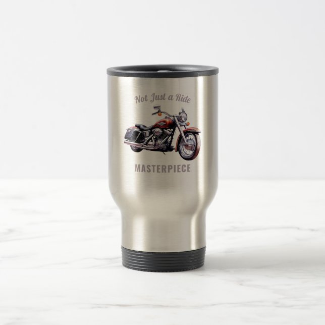 Not Just a Ride Masterpiece – Retro Motorbike Travel Mug (Center)