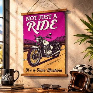 Not Just a Ride – Vintage Motorcycle Road Trip Hanging Tapestry