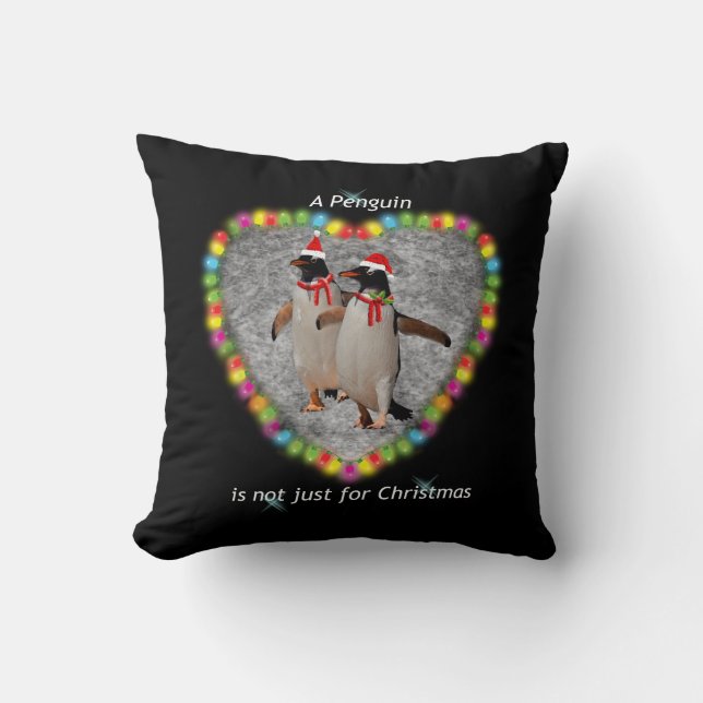 Not Just for Christmas Pillow (Black) (Front)
