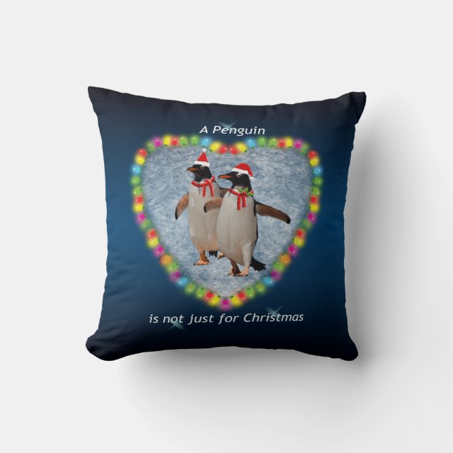 Not Just for Christmas Pillow (Dark Blue Mix) (Front)