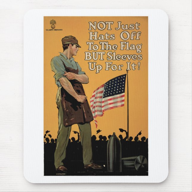 Not Just Hats Off to the Flag Mouse Mat (Front)