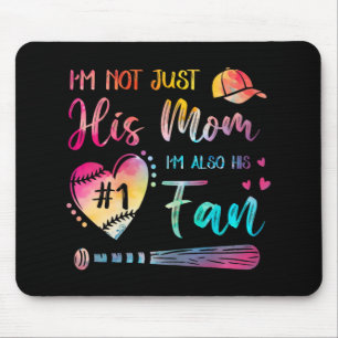 Not Just His Mum Im His Number One Baseball Tie-dy Mouse Mat