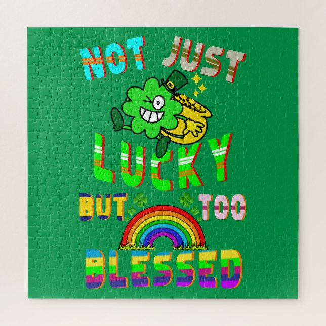 Not Just Lucky But Too Blessed Jigsaw Puzzle (Vertical)